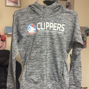 Gray Clippers Full-Zip Hoodie